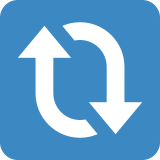 Flechas verticales en sentido horario - Twitter / X