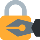 Candado con pluma estilográfica - Twitter / X