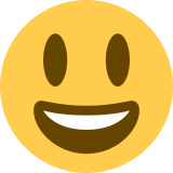 Cara sonriendo con ojos grandes - Twitter / X