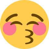 Cara besando con los ojos cerrados - Twitter / X