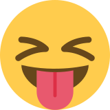 Cara con ojos cerrados y lengua fuera - Twitter / X