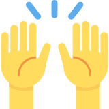 Manos levantadas celebrando - Twitter / X