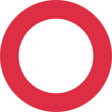 Círculo rojo hueco - Twitter / X