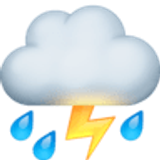 Nube con rayo y lluvia - Facebook