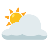 Sol detrás de una nube grande - Noto Color Emoji