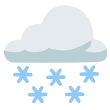 Nube con nieve - Noto Color Emoji