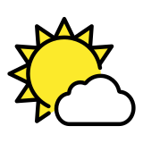 Sol detrás de una nube pequeña - OpenMoji