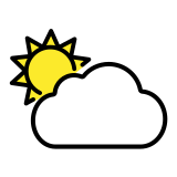 Sol detrás de una nube grande - OpenMoji