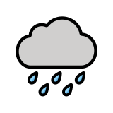 Nube con lluvia - OpenMoji