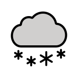 Nube con nieve - OpenMoji