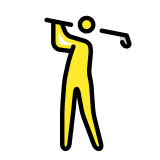 Persona jugando al golf - OpenMoji