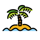 Isla desierta - OpenMoji