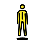 Persona trajeada levitando - OpenMoji