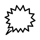 Bocadillo de enfado por la derecha - OpenMoji