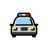 Coche de policía próximo - OpenMoji