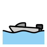 Barco a motor - OpenMoji
