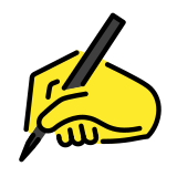 Mano escribiendo - OpenMoji