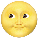 Emoji de una luna llena con cara