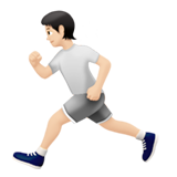persona corriendo: tono de piel claro