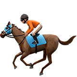 carrera de caballos: tono de piel medio