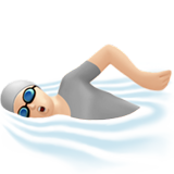 persona nadando: tono de piel claro