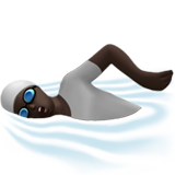 persona nadando: tono de piel oscuro