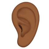 oreja: tono de piel oscuro medio