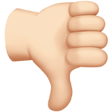 pulgar hacia abajo: tono de piel claro