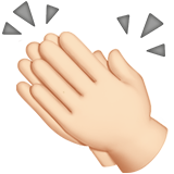 manos aplaudiendo: tono de piel claro