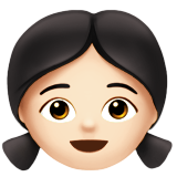 niña: tono de piel claro