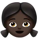 niña: tono de piel oscuro