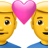 Pareja masculina con corazón