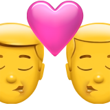 Beso entre hombres WhatsApp