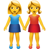 Emoji de dos mujeres