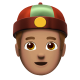 persona con gorro chino: tono de piel medio