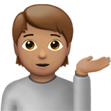 persona de mostrador de información: tono de piel medio