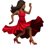 mujer bailando: tono de piel oscuro medio