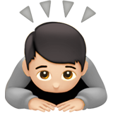 persona haciendo una reverencia: tono de piel claro