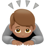 persona haciendo una reverencia: tono de piel medio