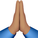 manos en oración: tono de piel medio