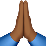 manos en oración: tono de piel oscuro medio