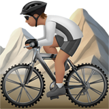 persona en bicicleta de montaña: tono de piel medio