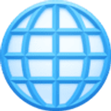 Globo terráqueo con meridianos - Facebook