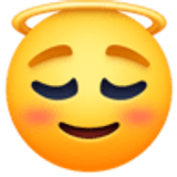 Cara sonriendo con aureola - Facebook