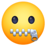 Cara con la boca cerrada con cremallera - Facebook