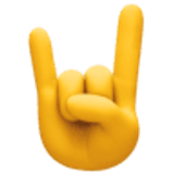 Mano haciendo el signo de cuernos - Facebook