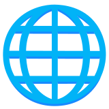 Globo terráqueo con meridianos - Noto Color Emoji