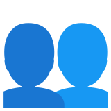 Dos siluetas de bustos - Noto Color Emoji