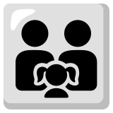 Familia: hombre, hombre, niña - Noto Color Emoji