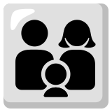 Familia: hombre, mujer, niño - Noto Color Emoji